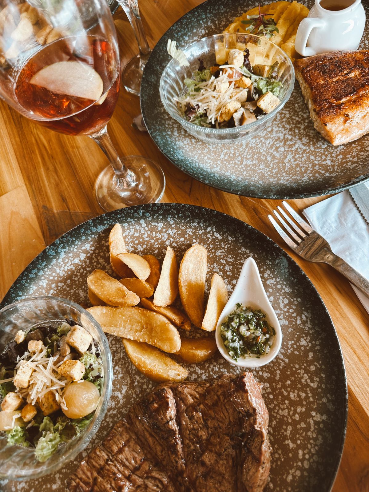 Wine pairing on an elegantly set table